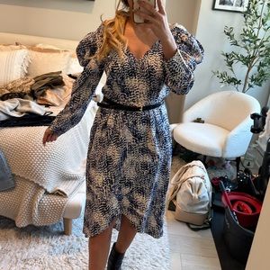 Express multi color patterned fitted dress size X small
